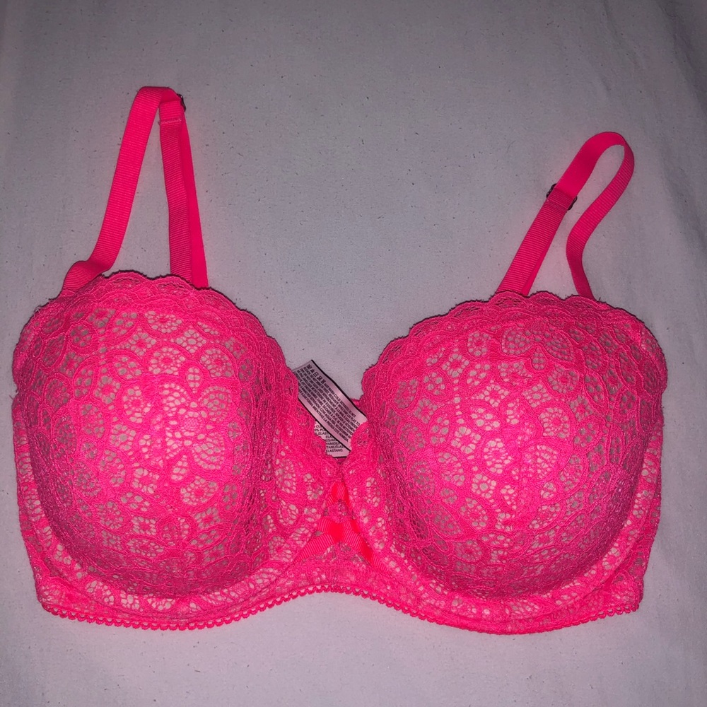 Hot pink lace VS bra